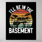 Ich bin im Keller-Drummer-Drumsticks Poster (Vorne)