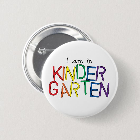 Ich bin im Kindergarten Button (Vorne & Hinten)