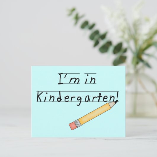 Ich bin im Kindergarten, Geschenke und Hemden Postkarte (Stehend Vorderseite)