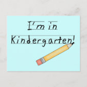 Ich bin im Kindergarten, Geschenke und Hemden Postkarte (Vorderseite)