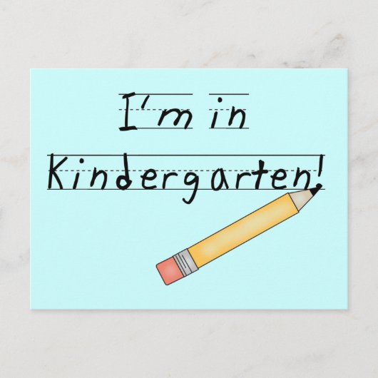 Ich bin im Kindergarten, Geschenke und Hemden Postkarte (Vorderseite)