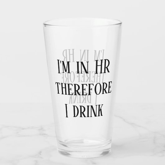 Ich bin im Personalbereich und trinke daher Person Glas (Rückseite)