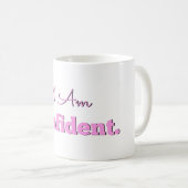 Ich bin im Rosa auf weißer Tasse überzeugt (VorderseiteRechts)