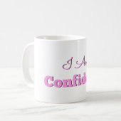 Ich bin im Rosa auf weißer Tasse überzeugt (Vorderseite Links)