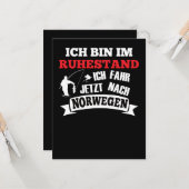 Ich Bin Im Ruhestand Angelurlaub Norwegen Lustig Karte (Vorderseite/Rückseite Beispiel)