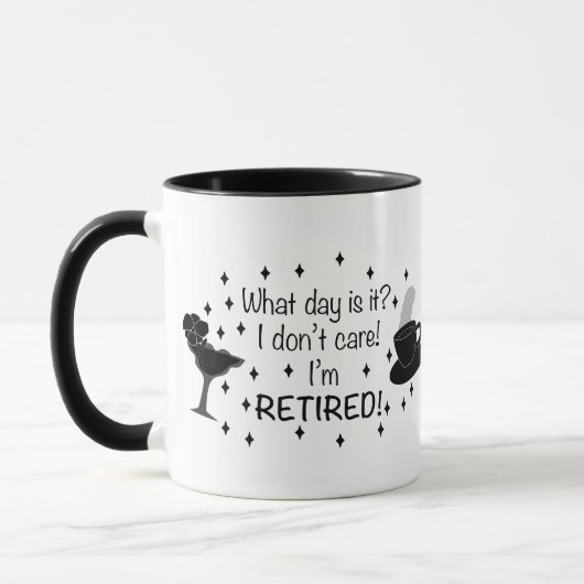 Ich bin im Ruhestand Tasse (Links)