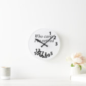 Ich bin im Ruhestand und habe keine Sorgen Runde Wanduhr (Zuhause)