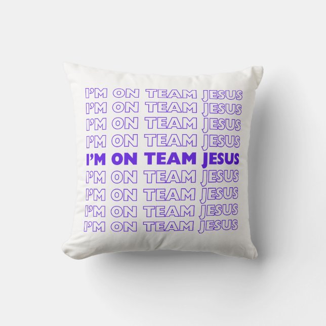Ich bin im Team Jesus Kissen (Vorderseite)