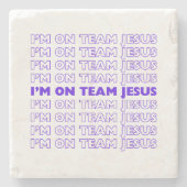 Ich bin im Team Jesus Untersetzer (Vorderseite)