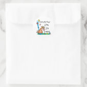 Ich bin im Training Runder Aufkleber (Tasche)