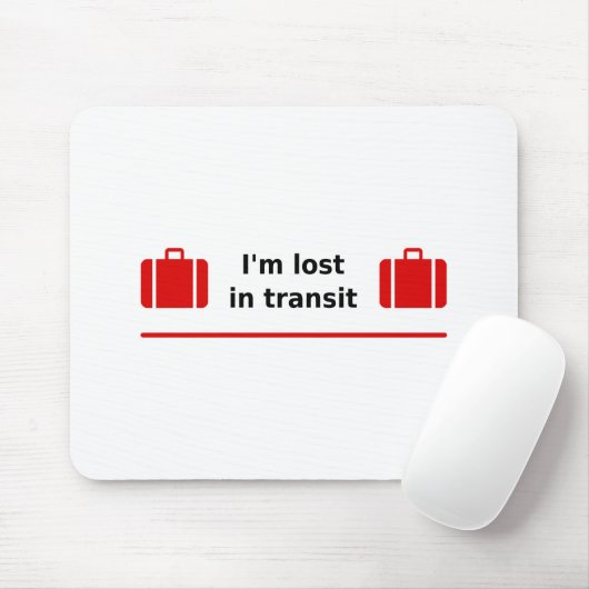Ich bin im Transit Doppelkassettenhellfarbe verlor Mousepad (Mit Mouse)