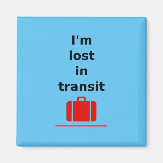 Ich bin im Transit Reisekoffer mit heller Farbe ve Magnet (Vorne)