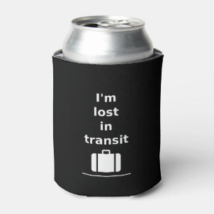 Ich bin im Transit Travel Suitcase dunkler Monoton Dosenkühler
