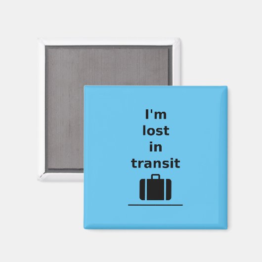 Ich bin im Transit Travel Suitcase Light-Monoton v Magnet (Vorderseite/Rückseite)