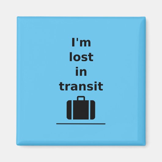 Ich bin im Transit Travel Suitcase Light-Monoton v Magnet (Vorne)