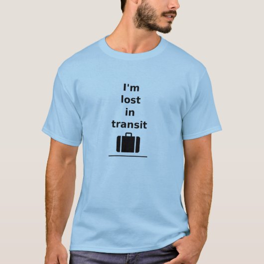 Ich bin im Transit Travel Suitcase Light-Monoton v T-Shirt (Vorderseite)