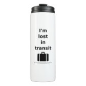 Ich bin im Transit Travel Suitcase Light-Monoton v Thermosbecher (Vorderseite)