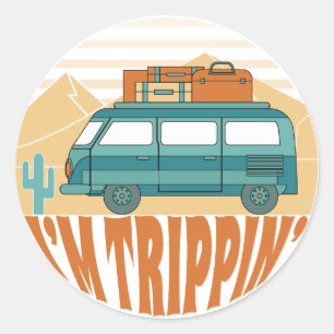ICH BIN IM TRIUMPH Reise-Sticker für Roadtrips Runder Aufkleber