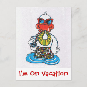 Ich bin im Urlaub Postkarte