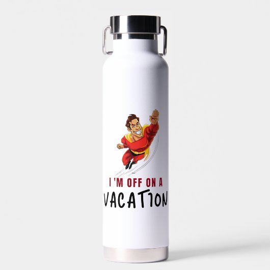 Ich bin im Urlaub - Wasserflasche Trinkflasche (Vorne)