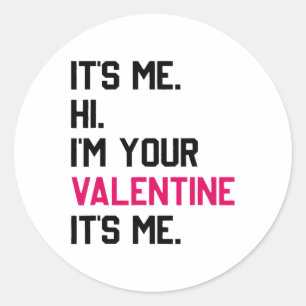 Ich bin im Valentine, seinem Shirt Valentin. Runder Aufkleber
