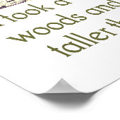 Ich bin im Wald spazieren gegangen - Zitat Poster (Ecke)