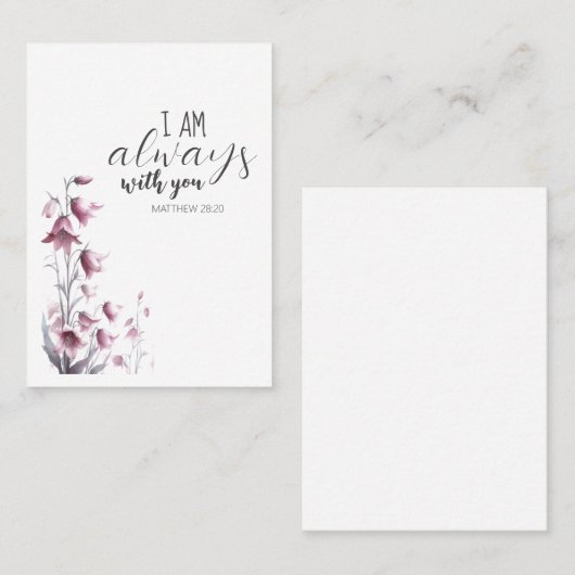 Ich bin immer bei dir Beerdigungskarte Visitenkarte (Vorne/Hinten)