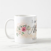 Ich bin immer bei dir, die Aquarellfarben-Rose Kaffeetasse (Links)