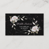 Ich bin immer bei dir ~Jesus Words Geometric Flora Visitenkarte (Vorderseite)