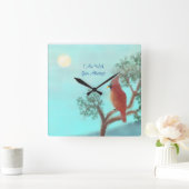 "Ich bin immer bei dir. Quadratische Wanduhr (Zuhause)