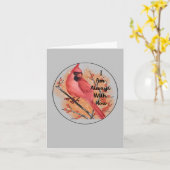 Ich bin immer bei dir, Red Kardinal Karte (Gelbe Blume)
