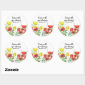 Ich bin immer bei dir runder aufkleber (Blatt)