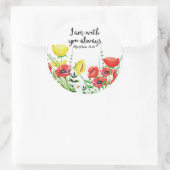 Ich bin immer bei dir runder aufkleber (Tasche)