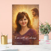 "Ich bin immer bei dir" Wasserfarben-Wandposter Acrylschild (Hochzeit)
