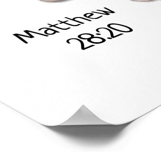 Ich bin immer bei Ihnen, Christlich Kinderzimmer A Poster (Ecke)