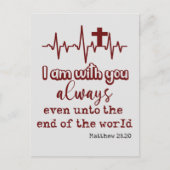 Ich bin immer bei Ihrem Bibel Vers Zitat Postkarte (Vorderseite)