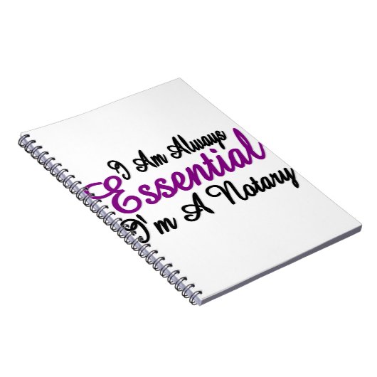 Ich bin immer essenziell im Notar Notizblock (Rechte Seite)