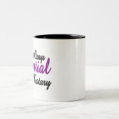 Ich bin immer essenziell im Notar Zweifarbige Tasse (Mittel)
