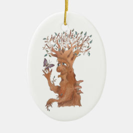 Ich bin immer froh, einen neuen Freund zu machen! Keramik Ornament