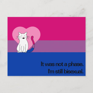 Ich bin immer noch Bisexuelle Katze mit Bisexuelle Postkarte