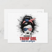 Ich bin immer noch ein Trump-Mädchen, das ich mich Postkarte (Vorne/Hinten)
