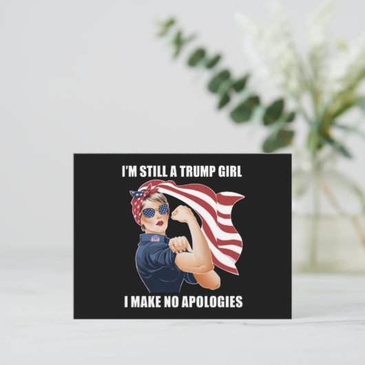 Ich bin immer noch ein Trump-Mädchen, das ich mich Postkarte (Stehend Vorderseite)