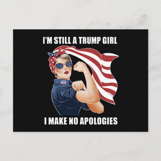 Ich bin immer noch ein Trump-Mädchen, das ich mich Postkarte (Vorderseite)