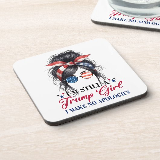Ich bin immer noch ein Trump-Mädchen, das ich nich Getränkeuntersetzer (Linke Seite)