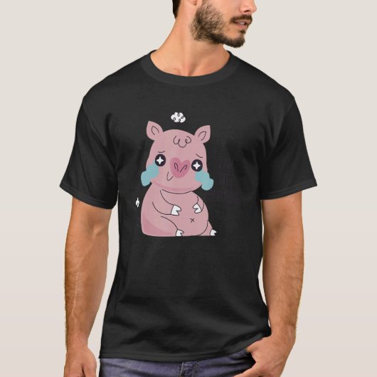 Ich bin immer noch wunderschön Niedliches Schweine T-Shirt (Vorderseite)