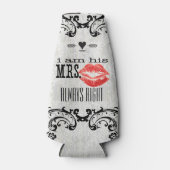 Ich bin immer richtig seine Frau Flaschenkühler (Vorderseite)