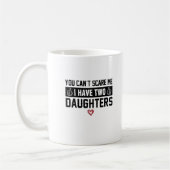 Ich bin immun gegen Angst vor zwei Töchern Kaffeetasse (Links)