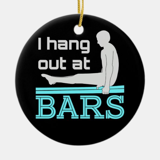 Ich bin in Bars Mens Gymnastics Junge Gymnastik Keramik Ornament (Vorne)