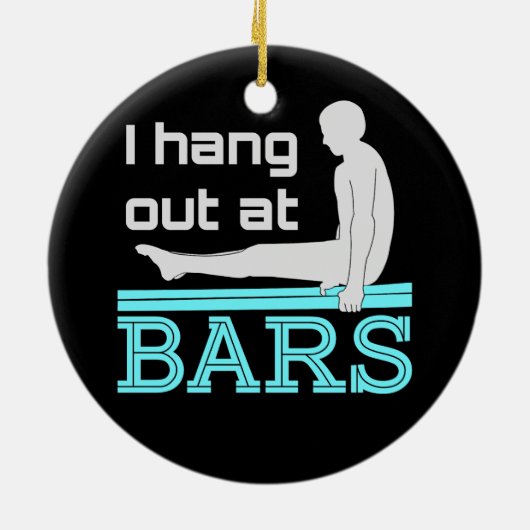 Ich bin in Bars Mens Gymnastics Junge Gymnastik Keramik Ornament (Hinten)