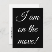"Ich bin in Bewegung!" Adressenänderung Postkarte (Vorne/Hinten)